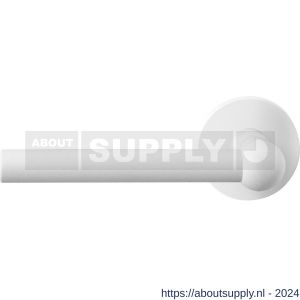 GPF Bouwbeslag ZwartWit 8247.62-00L/R Hipi deurkruk gatdeel op rond rozet 50x8 mm links-rechtswijzend wit - S21014025 - afbeelding 1