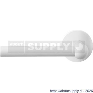 GPF Bouwbeslag ZwartWit GPF8247.62-00L/R Hipi deurkruk gatdeel op rond rozet 50x8 mm links-rechtswijzend wit - S21014025 - afbeelding 1
