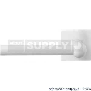 GPF Bouwbeslag ZwartWit GPF8247.62-02L Hipi deurkruk gatdeel op vierkant rozet 50x50x8 mm linkswijzend wit - S21014026 - afbeelding 1
