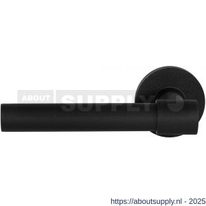 GPF Bouwbeslag ZwartWit 8248.61-00L/R Hipi Deux+ deurkruk gatdeel op rond rozet 50x8 mm links-rechtswijzend zwart - S21010338 - afbeelding 1