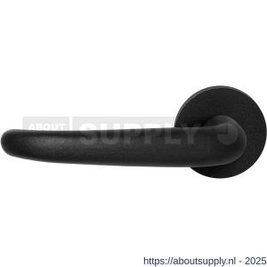 GPF Bouwbeslag ZwartWit 8250.61-00L/R Tino deurkruk gatdeel op rond rozet 50x8 mm links-rechtswijzend zwart - S21010344 - afbeelding 1