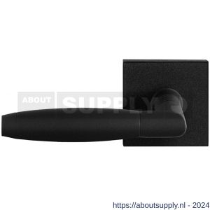 GPF Bouwbeslag ZwartWit 8265.61-02L Ika deurkruk gatdeel op vierkant rozet 50x50x8 mm linkswijzend zwart - S21010347 - afbeelding 1
