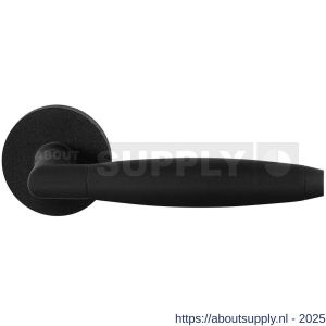 GPF Bouwbeslag ZwartWit 8266.61-00 Ika XL deurkruk op rond rozet 50x8 mm zwart - S21009389 - afbeelding 1