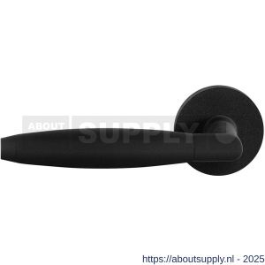 GPF Bouwbeslag ZwartWit 8266.61-00L/R Ika XL deurkruk gatdeel op rond rozet 50x8 mm links-rechtswijzend zwart - S21010349 - afbeelding 1