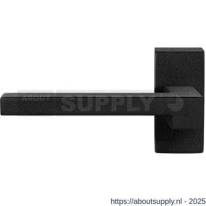 GPF Bouwbeslag ZwartWit 8285.61-01L Raa deurkruk gatdeel op rechthoekige rozet 70x32x10 mm linkswijzend zwart - S21010358 - afbeelding 1