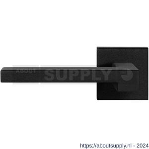 GPF Bouwbeslag ZwartWit 8285.61-02L Raa deurkruk gatdeel op vierkant rozet 50x50x8 mm linkswijzend zwart - S21010360 - afbeelding 1