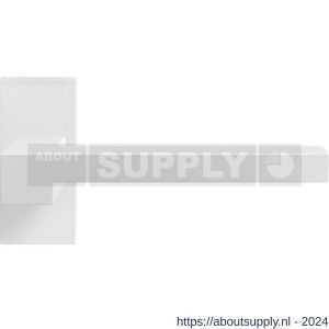 GPF Bouwbeslag ZwartWit 8287.62-01 Raa deurkruk op rechthoekige rozet 70x32x10 mm wit - S21014045 - afbeelding 1
