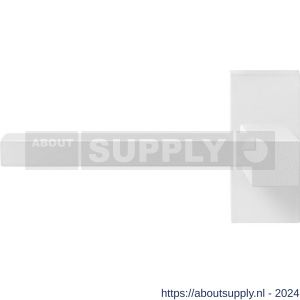 GPF Bouwbeslag ZwartWit 8287.62-01L Raa deurkruk gatdeel op rechthoekige rozet 70x32x10 mm linkswijzend wit - S21014047 - afbeelding 1