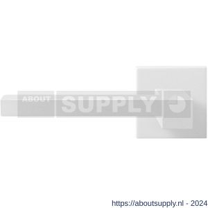 GPF Bouwbeslag ZwartWit 8287.62-02L Raa deurkruk gatdeel op vierkant rozet 50x50x8 mm linkswijzend wit - S21014048 - afbeelding 1
