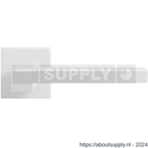 GPF Bouwbeslag ZwartWit 8287.62-02R Raa deurkruk gatdeel op vierkant rozet 50x50x8 mm rechtswijzend wit - S21014050 - afbeelding 1