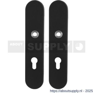 GPF Bouwbeslag ZwartWit 8861.61/55 veiligheids schilden SKG*** 248x52 mm afgerond PC55 zwart - S21008613 - afbeelding 1