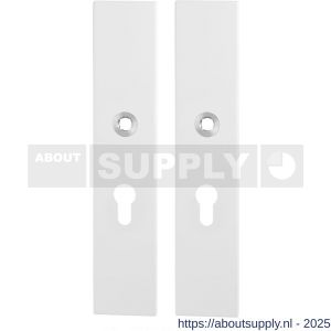 GPF Bouwbeslag ZwartWit 8863.62/55 veiligheids schilden SKG*** 248x52 mm rechthoekig PC55 wit - S21008625 - afbeelding 1