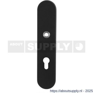 GPF Bouwbeslag ZwartWit 8870.61/92 veiligheids binnenschild SKG*** 248x52x8 mm afgerond PC92 zwart - S21006540 - afbeelding 1