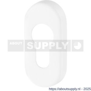 GPF Bouwbeslag ZwartWit 8902.44 cilinderrozet ovaal 70x32x10 mm wit - S21008289 - afbeelding 1