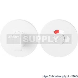 GPF Bouwbeslag Entree 8903VW toiletgarnituur 53x6 mm stift 8 mm met rood-wit indicator wit - S21011407 - afbeelding 1