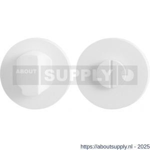 GPF Bouwbeslag ZwartWit 8910.40 toiletgarnituur rond 50x8 mm stift 8 mm grote knop wit - S21003806 - afbeelding 1