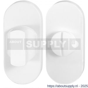 GPF Bouwbeslag ZwartWit 8910.44 toiletgarnituur ovaal 70x32 mm stift 8 mm wit - S21008320 - afbeelding 1