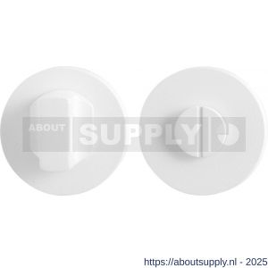 GPF Bouwbeslag ZwartWit 8911.40 toiletgarnituur rond 50x8 mm stift 5 mm grote knop wit - S21005916 - afbeelding 1