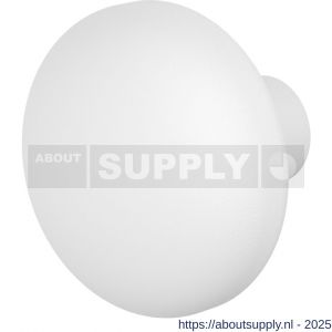 GPF Bouwbeslag ZwartWit 8957.62 S2 Paddenstoel knop 65 mm vast met knopvastzetter wit - S21011039 - afbeelding 1