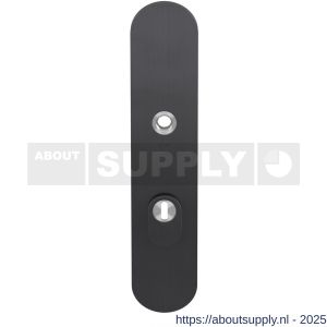 GPF Bouwbeslag PVD 9008.55P1 veiligheids buitenschild SKG*** 248x52x11 mm afgerond met kerntrekbeveiliging PC55 massief PVD antraciet - S21006545 - afbeelding 1