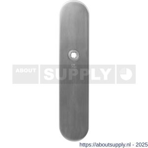 GPF Bouwbeslag RVS 9102.00 veiligheids binnenschild SKG*** 248x52x8 mm afgerond blind met krukgat RVS geborsteld - S21004767 - afbeelding 1