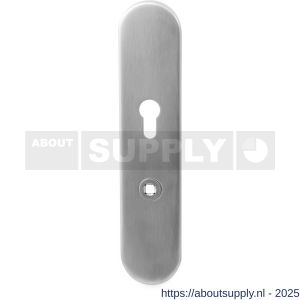 GPF Bouwbeslag RVS 9142.72 veiligheids binnenschild Comfort SKG*** 248x52x8 mm afgerond PC72 RVS geborsteld - S21004841 - afbeelding 1