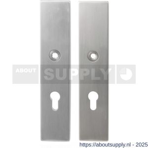GPF Bouwbeslag RVS 9312.72 veiligheids schilden SKG*** 248x52 mm rechthoekig PC72 RVS geborsteld - S21004866 - afbeelding 1