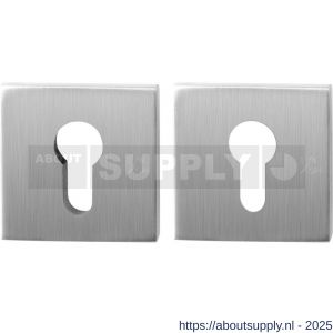GPF Bouwbeslag RVS GPF9386.09 Set veiligheidsrozet vierkant 54 mm SKG*** RVS geborsteld - S21012891 - afbeelding 1