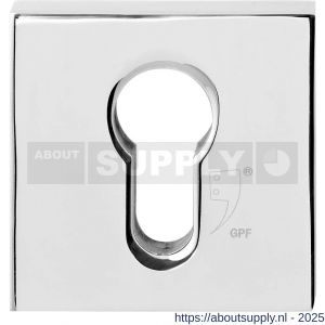 GPF Bouwbeslag RVS GPF9386.49 Outside veiligheidsbuitenrozet vierkant 54 mm SKG*** RVS gepolijst - S21012895 - afbeelding 1