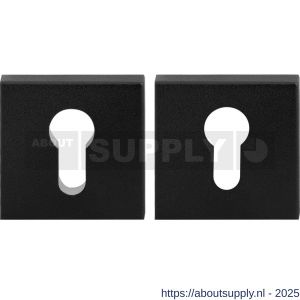 GPF Bouwbeslag ZwartWit GPF9386.61 Set veiligheidsrozet vierkant 54 mm SKG*** zwart - S21012901 - afbeelding 1