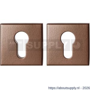 GPF Bouwbeslag Anastasius GPF9386.A2 Set veiligheidsrozet vierkant 54x54x12,5 mm SKG*** Bronze blend - S21012926 - afbeelding 1