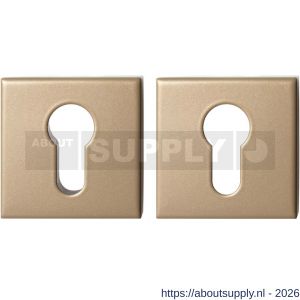 GPF Bouwbeslag Anastasius GPF9386.A4 Set veiligheidsrozet vierkant 54x54x12,5 mm SKG*** Champagne blend - S21012936 - afbeelding 1