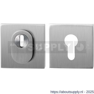 GPF Bouwbeslag RVS GPF9387.09 Set veiligheidsrozet vierkant 54x54 mm SKG*** kerntrekbeveiliging RVS geborsteld - S21013001 - afbeelding 1