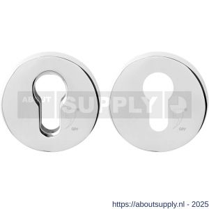 GPF Bouwbeslag RVS GPF9391.49 Set veiligheidsrozet rond 54 mm SKG*** RVS gepolijst - S21012948 - afbeelding 1
