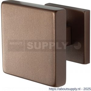 GPF Bouwbeslag Anastasius 9825.A2 vierkante voordeurknop 70x70 mm op rozet 53x53x8 mm Bronze blend - S21010503 - afbeelding 1