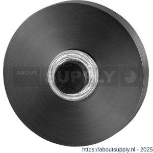 GPF Bouwbeslag PVD 9826.09P1 beldrukker rond 50x8 mm met zwarte button PVD antraciet - S21005985 - afbeelding 1