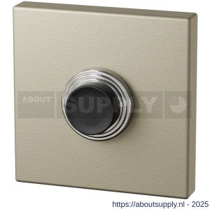 GPF Bouwbeslag Anastasius 9826.A4.1102 beldrukker vierkant 50x50x8 mm met zwarte button Champagne blend - S21008982 - afbeelding 1