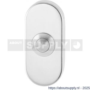 GPF Bouwbeslag RVS 9827.44 beldrukker ovaal 70x32x10 mm met RVS button RVS gepolijst - S21008213 - afbeelding 1
