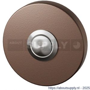 GPF Bouwbeslag Anastasius 9827.A2.1100 beldrukker rond 50x8 mm met RVS button Bronze blend - S21008988 - afbeelding 1