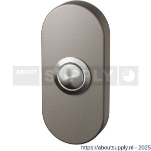 GPF Bouwbeslag Anastasius 9827.A3.1104 beldrukker ovaal 70x32x10 mm met RVS button Mocca blend - S21008995 - afbeelding 1