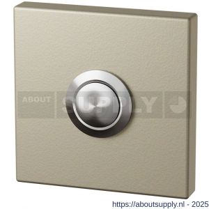 GPF Bouwbeslag Anastasius 9827.A4.1102 beldrukker vierkant 50x50x8 mm met RVS button Champagne blend - S21008998 - afbeelding 1