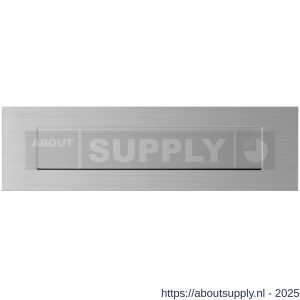 GPF Bouwbeslag RVS 9834.09 briefplaat rechthoekig 350x100x2,5 mm met verende achterliggende binnenklep RVS geborsteld - S21011950 - afbeelding 1