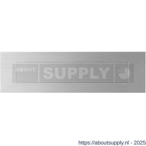 GPF Bouwbeslag RVS 9836.09 GPF9836.09 briefplaat rechthoekig 350x100x2,5 mm met verende vlakke binnenklep RVS geborsteld - S21007973 - afbeelding 1