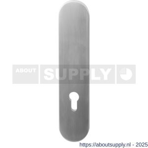 GPF Bouwbeslag RVS 9842.72 veiligheids buitenschild SKG*** 248x52x11 mm afgerond PC72 zonder krukgat RVS geborsteld - S21004808 - afbeelding 1