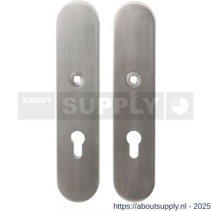 GPF Bouwbeslag RVS 9845.72 veiligheids schilden SKG*** 248x52 mm afgerond binnen-buiten PC72 RVS geborsteld - S21004861 - afbeelding 1