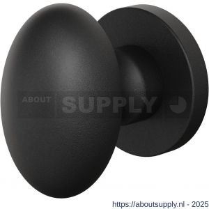 GPF Bouwbeslag ZwartWit 9851.61-00 S5 GPF9851.61-00 Ei-knop S5 62 mm met wisselstift op rond rozet zwart - S21016584 - afbeelding 1