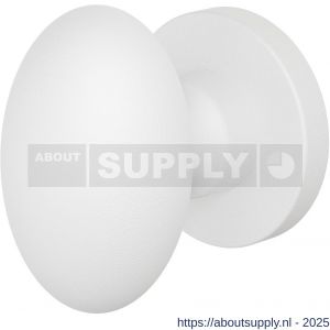 GPF Bouwbeslag ZwartWit 9851.62-00 S5 GPF9851.62-00 Ei-knop S5 62 mm met wisselstift op rond rozet wit - S21016585 - afbeelding 1