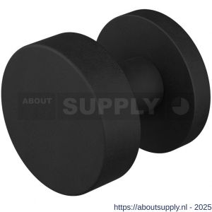 GPF Bouwbeslag ZwartWit 9852.61-00 S5 GPF9852.61-00 vlakke knop S5 52x16 mm met wisselstift op rond rozet zwart - S21017439 - afbeelding 1