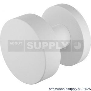 GPF Bouwbeslag ZwartWit 9852.62-00 S5 GPF9852.62-00 vlakke knop S5 52x16 mm met wisselstift op rond rozet wit - S21016587 - afbeelding 1