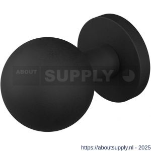 GPF Bouwbeslag ZwartWit 9854.61-00 S5 GPF9854.61-00 kogelknop S5 50 mm met wisselstift op rond rozet zwart - S21017452 - afbeelding 1